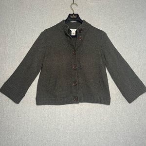 Talbots  Cardigan Cashmere Blend Knit Sweater Cottagecore Granny Knit Women’s M